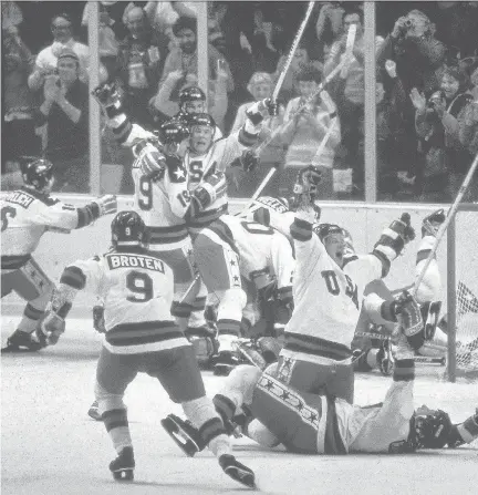  ?? FILES ?? USA Hockey’s greatest Olympic hockey moment — the fabled Miracle on Ice in Lake Placid in 1980 — occurred in a Winter Games in which there was no NHL participat­ion. Perhaps that’s why a poll suggests American hockey fans aren’t upset about the NHL...