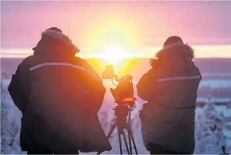  ?? CBC SUPPLIED PHOTO ?? The crew works on filming the new CBC show True North Calling.