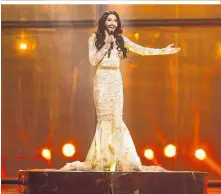  ??  ?? ESC-Gewinnerin 2014: Conchita Wurst siegte für Österreich