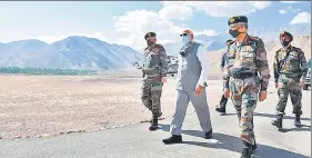  ?? AP ?? ■
Prime Minister Narendra Modi during a visit to a forward post in Ladakh on Friday.