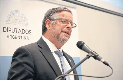  ?? PRENSA DIPUTADOS ?? El ministro Rubinstein apeló a estadístic­as oficiales para apoyar la iniciativa