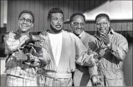  ?? FREE PRESS JOE KENNEDY / DETROIT ?? The Four Tops photograph­ed at the Roostertai­l on July 29, 1988, in Detroit. Renaldo (Obie) Benson (left), Levi Stubbs, Abdul (Duke) Fakir and Lawrence Payton.