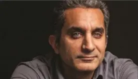  ?? SYSTEM, MUSTAPHA AZAB ?? Egyptian satirist Bassem Youssef is now living in exile in the United States.