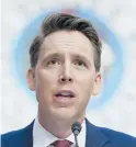  ?? SUSAN WALSH/AP ?? Josh Hawley is one of 12 GOP senators who say they will raise objections to affirming Joe Biden’s victory.