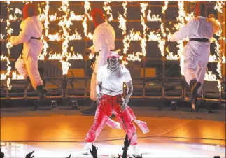  ?? Matt Sayles ?? The Associated Press Kendrick Lamar performs at the MTV Video Music Awards Sunday at The Forum in Inglewood, Calif.