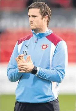  ?? Picture: SNS. ?? Former Dundee United frontman Jon Daly has been backed to steady the ship at Tynecastle.
