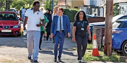  ?? ?? A guided walk in Bordesley Green last summer with (from left) Art Gilchrist, Mayor Andy Street and Leila Yafai
