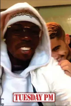  ?? INSTAGRAM ?? Pogba giggles in the stands with Andreas Pereira in a social media post as United toil on the pitch