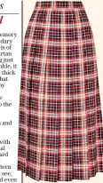  ??  ?? MSGM PLEATED TARTAN CREPE DE CHINE MIDI SKIRT £430 (net-a-porter.com)