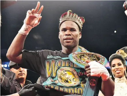  ?? FRANK GUNN / THE CANADIAN PRESS ?? Adonis Stevenson kept his WBC light-heavyweigh­t championsh­ip after a majority draw in Toronto Saturday.