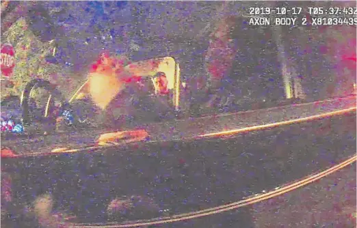  ?? IMAGE FROM VIDEO ?? Then-Chicago Police Supt. Eddie Johnson is shown in his SUV in footage from an officer’s body camera released Monday by the city.