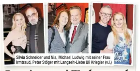  ?? ?? Silvia Schneider und Nia, Michael Ludwig mit seiner Frau Irmtraud, Peter Stöger mit Langzeit-liebe Uli Kriegler (v.l.)
