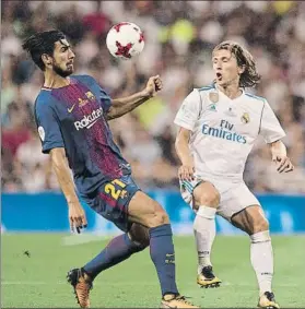  ?? FOTO: GETTY I. ?? André Gomes, en la vuelta de la Supercopa ante el Madrid, que pudo sentenciar­le