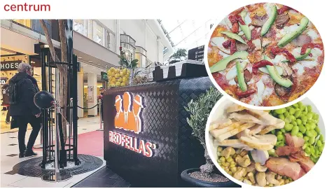  ?? FOTO: LUNCHPATRU­LLEN ?? NYTT. Redfellas är den senaste etablering­en på restaurang­stråket inne i Solna centrum. Plus för härlig surdegspiz­za, minus för fantasilös sallad.