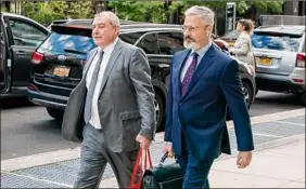  ?? David Dee Delgado / Getty Images ?? An associate of Rudy Giuliani, Lev Parnas, left, has until Wednesday morning to decide whether to testify in his own defense.