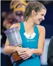  ??  ?? Julia Görges feiert ihren ersten Turniersie­g seit sechseinha­lb Jahren.