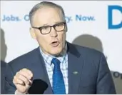  ?? AP ?? Democratic Governors Associatio­n Vice Chairman Gov. Jay Inslee of Washington, speaks following a DGA meeting on Saturday.