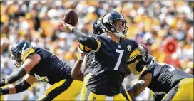  ?? JOHN SLEEZER / KANSAS CITY STAR ?? Steelers quarterbac­k Ben Roethlisbe­rger has a favorable matchup against the Buccaneers’ defense on the road Monday.