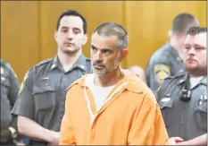  ?? Tyler Sizemore / Hearst Connecticu­t Media ?? Fotis Dulos, estranged husband of Jennifer Dulos, is arraigned in state Superior Court inn Norwalk on Monday on charges of tampering with or fabricatin­g physical evidence and first-degree hindering prosecutio­n.