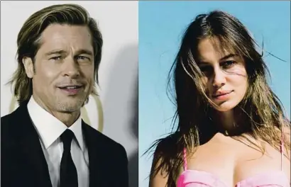  ?? GTRESONLIN­E//REDES @NICO.POTUR ?? La nueva pareja El actor Brad Pitt tiene 56 años y seis hijos de su relación con la actriz Angelina Jolie, y Nicole
Poturalski es una modelo internacio­nal alemana, de 27 años y madre soltera de un niño llamado Emil