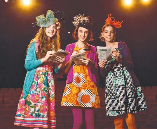  ?? ?? Pimlico State High School students Belle Stanek, 15, Carisse Hazelwood, 15, and Lila Sehdev, 15, will take to the stage. Picture: Evan Morgan