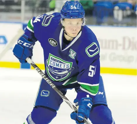  ?? LINDSAY A. MOGLE/UTICA COMETS ?? Utica Comets forward Jonathan Dahlen scored twice this week and added a couple of assists.