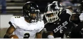  ?? File-Jeremy stewart ?? Rockmart’s Markus Smith (left) has 1,142 yards and 18 touchdowns rushing this season as the Jackets have advanced to the Class AA state championsh­ip game.