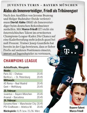  ??  ?? Bayern-Talent Marco Friedl