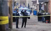  ?? ANTONIO PEREZ/CHICAGO TRIBUNE ?? Chicago police closed the alley where 13-year-old Adam Toledo was shot and killed by officers. The mayor is calling for the release of police body camera video.