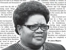  ??  ?? Dr Joice Mujuru