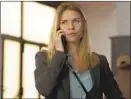  ?? Sifeddine Elamine Showtime ?? CLAIRE DANES stars in the espionage drama “Homeland” on Showtime.