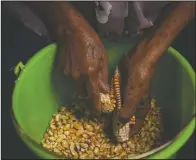  ??  ?? Catalina Vazquez shells corn in San Jeronimo Xayacatlan, a town in Mexico from which nearly a third of residents have emigrated to New York. The 83-year-old grandmothe­r raised her five children as a single mother after the father of her children abandoned them. Three of her children live in the U.S. while two are home.