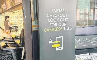  ?? Picture: Supplied ?? QUEUE. Those paying with cash may need to step aside for card-paying customers until a cash-accepting till becomes available.