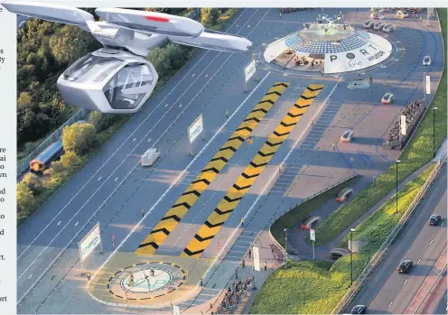  ??  ?? The world’s first airport for flying cars and autonomous delivery drones could be launched in Coventry later this year