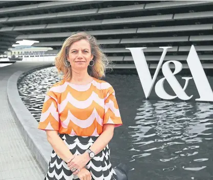  ?? Picture: Michael Mcgurk. ?? Leonie Bell aims to further establish V&A Dundee as a world-class museum.