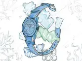  ??  ?? Uno dei tre orologi maschili (ma ce ne sono altrettant­i femminili) della nuova linea Save the Ocean di Sector No Limits, gruppo Morellato