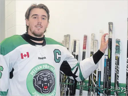  ?? BERND FRANKE THE ST. CATHARINES STANDARD ?? Thomas Young, 20, of Pelham is back for a second season as captain of the Pelham Panthers junior B hockey team.