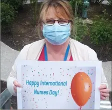  ??  ?? Ann Higgins, Assistant Director of Nursing pictured on Internatio­nal Nurses and Midwives Day at Mallow General Hosp.