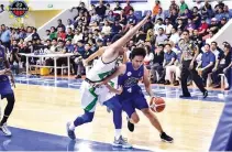  ?? MPBL ?? ALLAN MANGAHAS of Muntinlupa (shown in photo driving to the basket) is expected to lead the Cagers anew when they shoot for win no. 2 against the Caloocan Supremos.