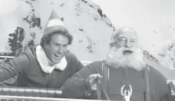  ?? NEW LINE PRODUCTION­S ?? Ed Asner as Santa Claus, right, and Will Ferrell as Buddy in the 2003 comedy“elf.”