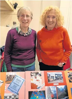  ?? ?? Informatio­n Jacky Armsworth,left, and Joyce Morrison from Blairgowri­e Stroke Club