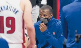  ?? CARLOS OSORIO/AP ?? Pistons coach Dwane Casey: We need to “keep perspectiv­e” this season.