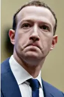  ??  ?? Under fire: Mark Zuckerberg