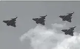  ?? IAF PHOTO ?? The Rafale jets took off from Hasimara base in Bengal.