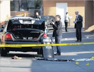  ?? Irfan Khan Los Angeles Times ?? LOCAL policies may better explain why crime rates shifted, a study says. Above, a La Verne crime scene.