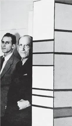  ?? MONDRIAN/HOLTZMAN TRUST ?? Autor. Mondrian (D) e Harry Holtzman (E) em Nova York, em 1942