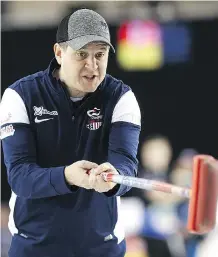  ?? KEVIN KING ?? Since winning Olympic gold in Pyeongchan­g, American curling skip John Shuster has been in great demand to help sell the sport in his native country, appearing on television and at various sporting events.