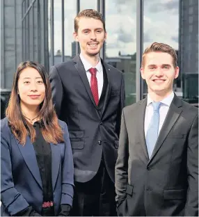  ??  ?? > Olivia Wang, Ben Shepherd and Jonathan Foster have joined Forresters