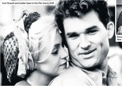  ??  ?? Kurt Russell and Goldie Hawn in the film Swing Shift