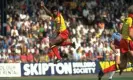  ?? London. Photograph: Allsport ?? Luther Blissett played for Watford in 1980 and suffered racism while living in north-west